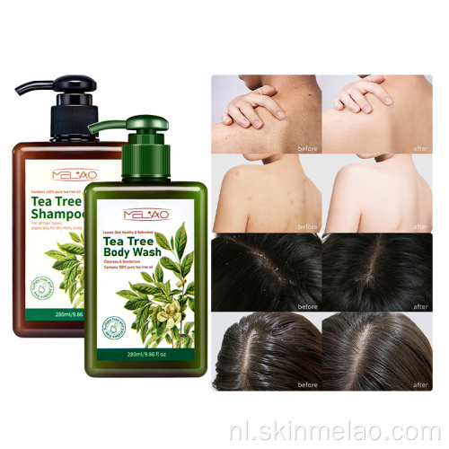 Tea tree shampoo en bad body wash